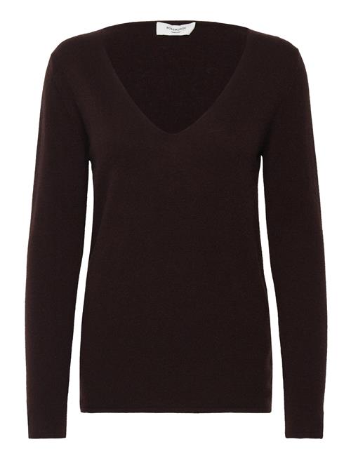 Se Rosemunde Wool & Cashmere V-Neck Rosemunde Brown ved Booztlet