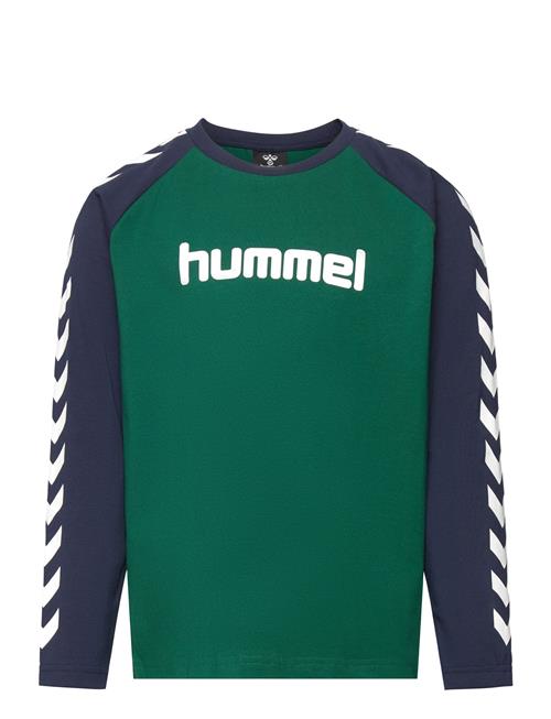 Se Hummel Hmlboys T-Shirt L/S Hummel Green ved Booztlet