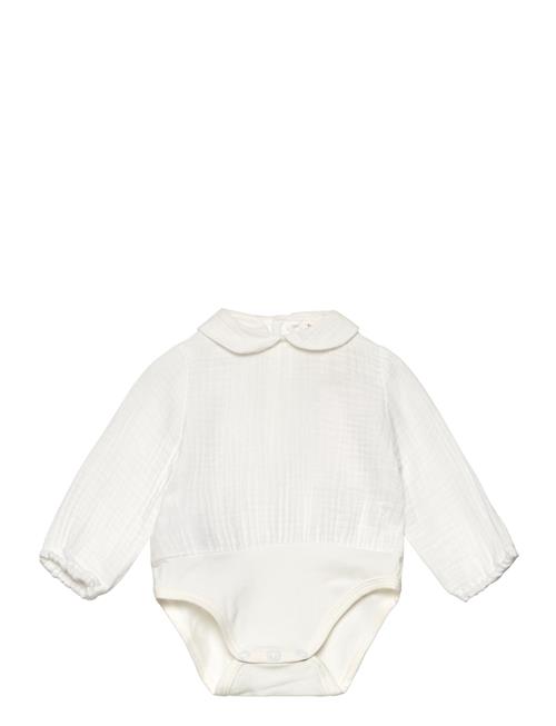 Mango Cotton Bodysuit Blouse Mango White