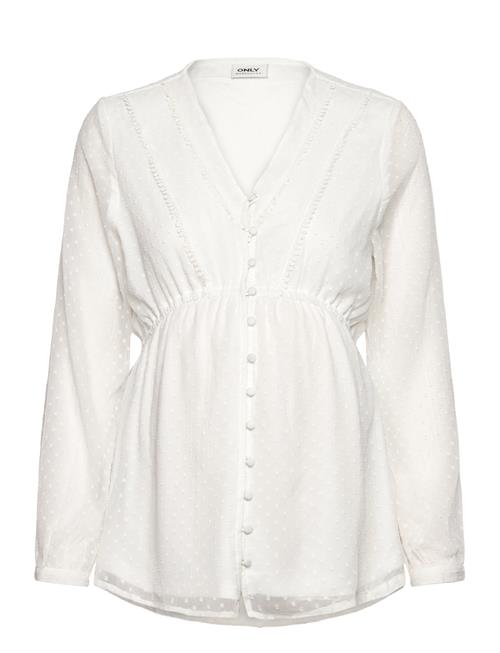 Se Only Maternity Olmbettina Ls V-Neck Dnm Blouse Wvn Only Maternity White ved Booztlet