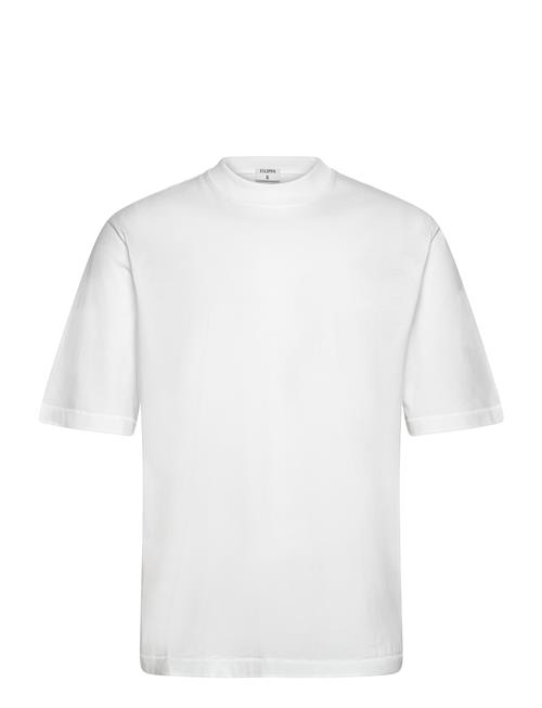 Se Filippa K Mock Neck Cotton Tee Filippa K White ved Booztlet