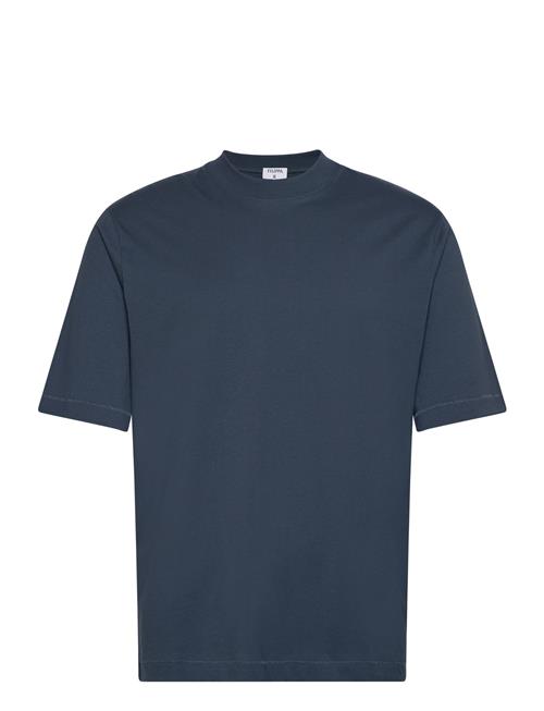 Se Filippa K Mock Neck Cotton Tee Filippa K Blue ved Booztlet