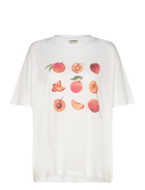 NOISY MAY Nmida S/S Pizza T-Shirt Fwd Lab NOISY MAY White