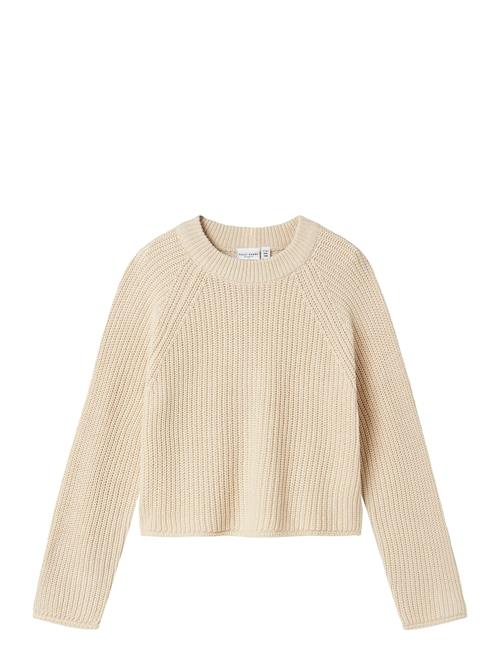 Se name it Nkfvenja Ls Loose Short Knit Name It Cream ved Booztlet