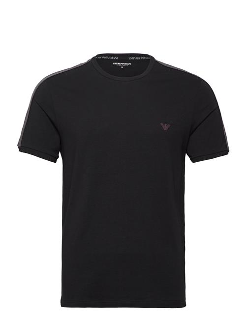 Se Emporio Armani Men's Knit V Neck T-Shirt Emporio Armani Black ved Booztlet