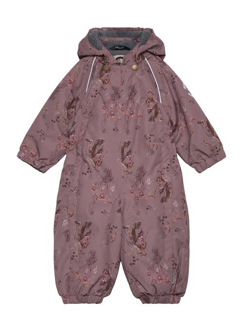 Polyester Baby Suit - Aop Floral Mikk-line Purple