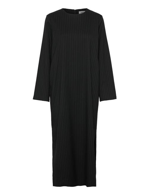 Objlisa Lo L/S Midi Dress Aop Div Object Black