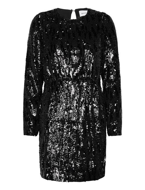 Selected Femme Slfari-Colyn Ls Short Sequins Dress B Selected Femme Black