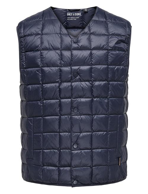 Se ONLY & SONS Onsgavin Light Down Vest Otw ONLY & SONS Navy ved Booztlet