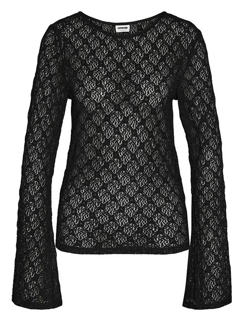 Se NOISY MAY Nmline L/S Boat Neck Lace Top Jrs NOISY MAY Black ved Booztlet