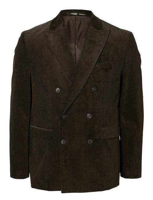 Se Selected Homme Slhreg-Duca Corduroy Db Peak Blz Selected Homme Brown ved Booztlet