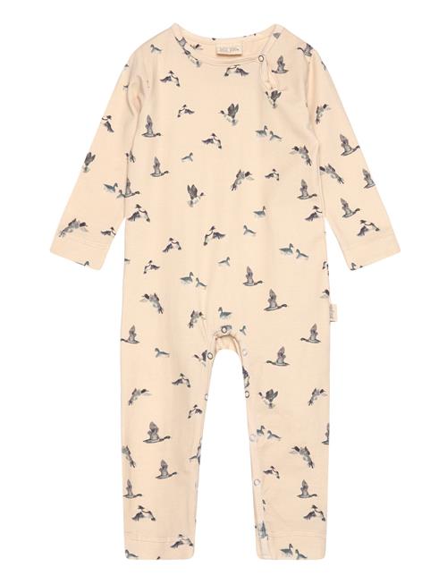 Se Petit Piao Jumpsuit L/S Printed Petit Piao Beige ved Booztlet