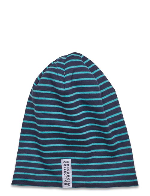 Se Geggamoja Topline Fleece Cap Navy/Turq Str 04 Baby 2-6 M Geggamoja Blue ved Booztlet