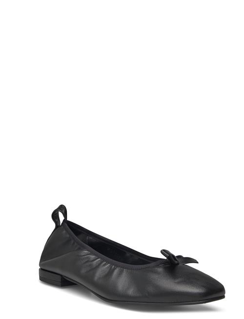 Freya Black Leather Ballet Flats ALOHAS Black