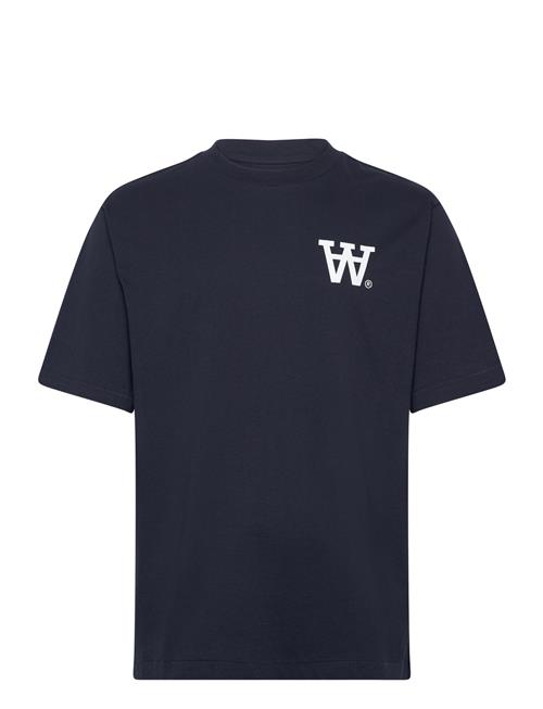 Double A by Wood Wood Wwasa Not To Be Trusted Tshirt Double A By Wood Wood Navy