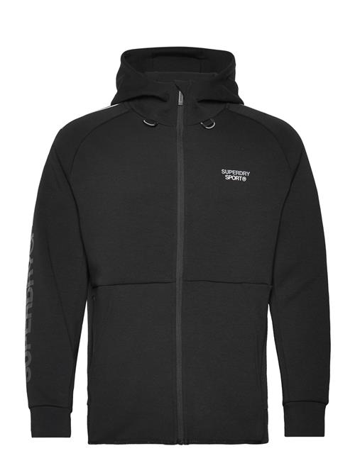 Se Superdry Sport Sport Tech Logo Loose Zip Hood Superdry Sport Black ved Booztlet