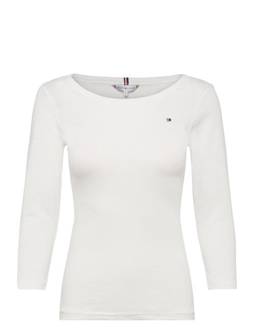 Tommy Hilfiger 1985 Slim Slub Open-Nk 3/4 Slv Tommy Hilfiger White