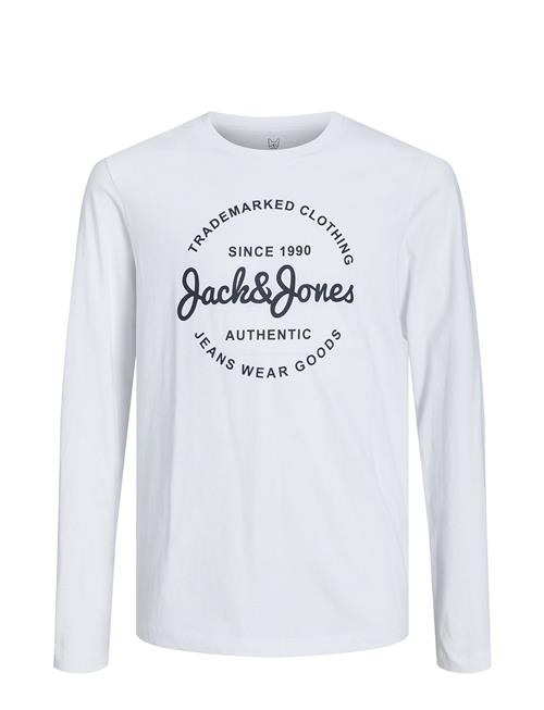 Jack & Jones Jjforest Tee Ls Crew Neck Jnr Jack & J S White