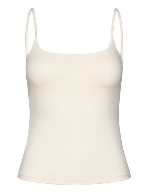 Se Mango Low-Cut Tank Top Mango Cream ved Booztlet