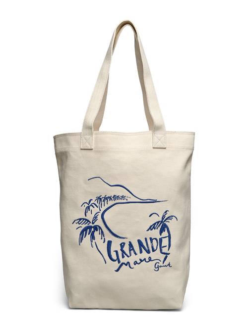 Se GANT Grande Mare Canvas Tote Bag GANT Cream ved Booztlet