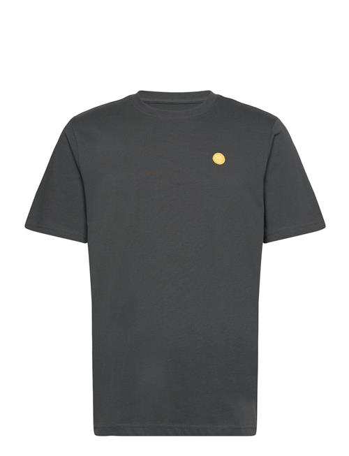 Knowledge Cotton Apparel Loke Badge T-Shirt - Regenerative O Knowledge Cotton Apparel Grey