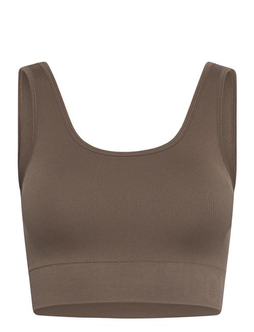 Se Moonchild Yoga Wear Soft Rib Seamless Crop Top Moonchild Yoga Wear Brown ved Booztlet