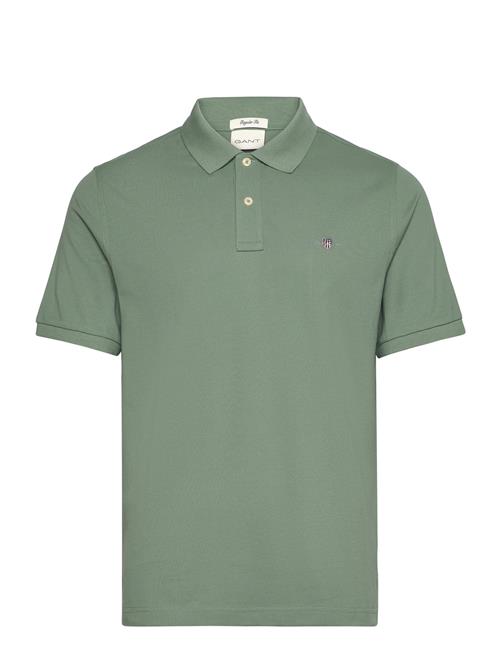 Se GANT Reg Shield Ss Pique Polo GANT Green ved Booztlet