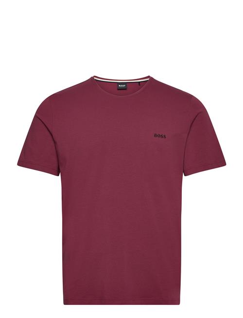 Se BOSS Mix&Match T-Shirt R BOSS Burgundy ved Booztlet