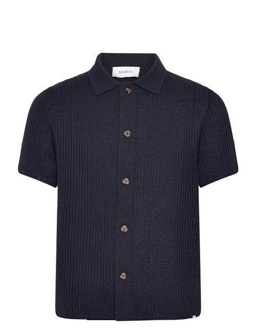 Se Les Deux Gustavo Knit Shirt Les Deux Navy ved Booztlet