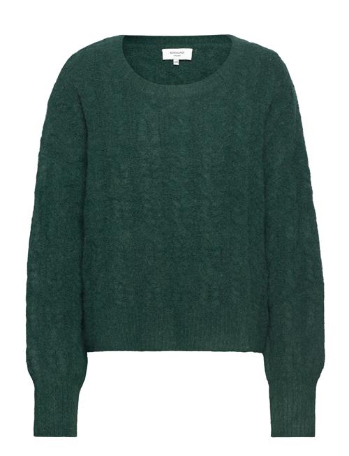 Cable Knit O-Neck Rosemunde Green