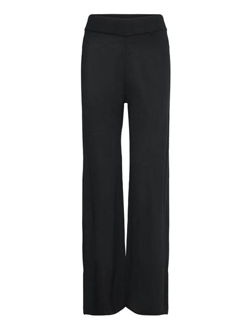 Se Rosemunde Loose Knit Trousers Rosemunde Black ved Booztlet