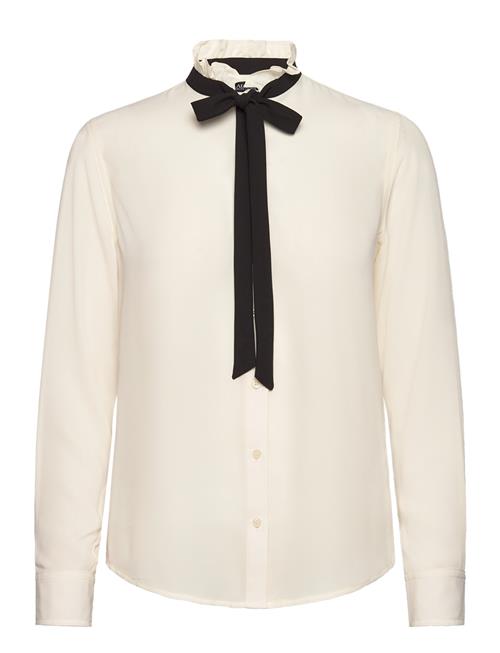 Se Lauren Ralph Lauren Classic Fit Georgette Tie-Neck Shirt Lauren Ralph Lauren Cream ved Booztlet