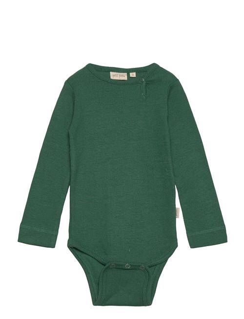 Se Petit Piao Body L/S Modal Petit Piao Green ved Booztlet