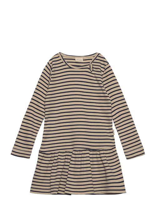 Dress L/S Modal Striped Petit Piao Navy