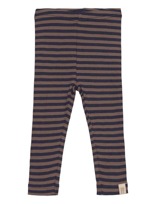 Se Petit Piao Legging Modal Striped Petit Piao Brown ved Booztlet