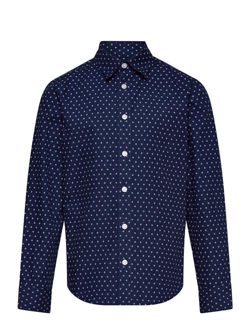 Jack & Jones Jjjoe Print Shirt Ls Ss24 Jnr Jack & J S Blue