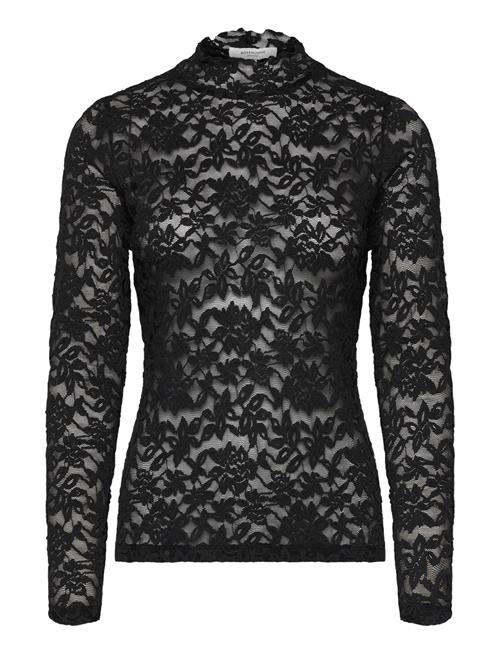 Se Rosemunde Long Sleeve Turtleneck T-Shirt Rosemunde Black ved Booztlet