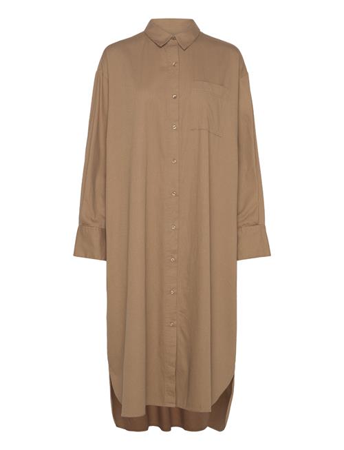 Floret Shirtdress Twill Moshi Moshi Mind Brown