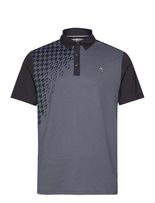 Asymmetrical Pete Gingham Colour Block Polo Original Penguin Golf Grey