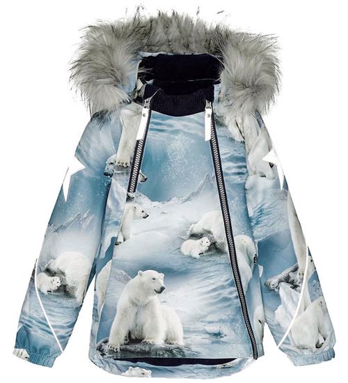 Se Molo Molo Vinterjakke - Hopla Fur - Polar Bear Joy ved KidsWorld