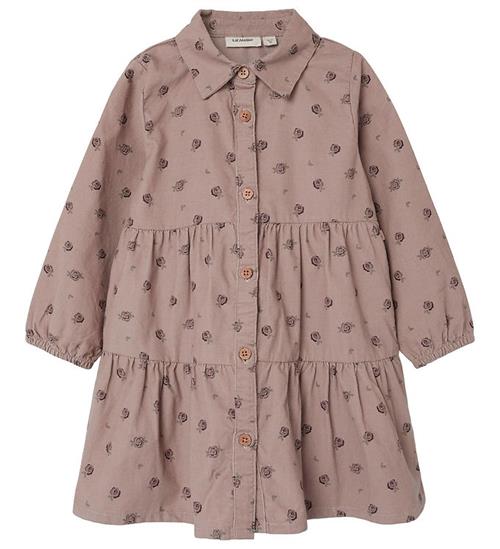 Lil Atelier Lil Atelier Kjole - Rib - NmfNola - Gray Morn/Floral