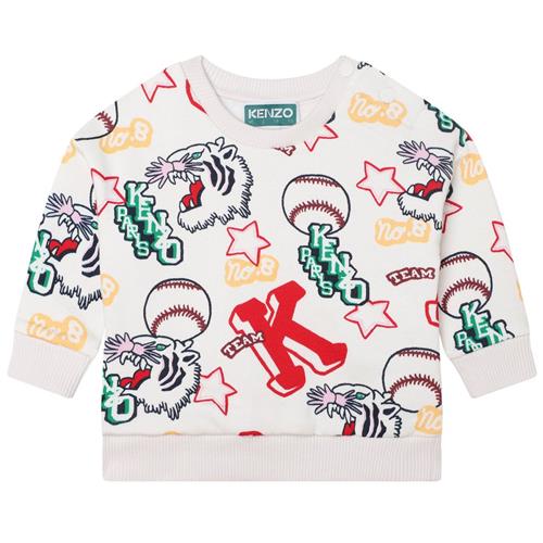 Se Kenzo Mønstret Sweatshirt Cremefarvet |  | 12 months ved Babyshop