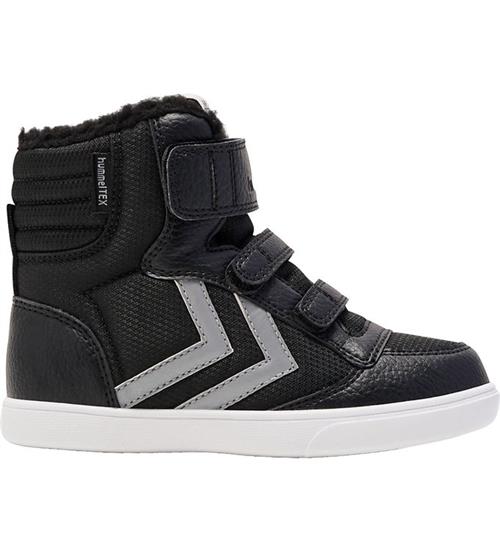 Se Hummel Hummel Vinterstøvler - Stadil Super Poly Mid Tex Jr - Black/Grey ved KidsWorld