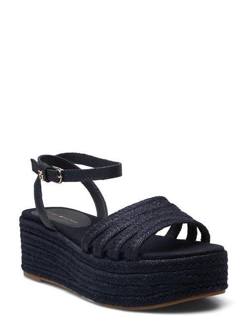 Se Tommy Hilfiger Essential Basic Flatform Sandal Tommy Hilfiger Navy ved Booztlet