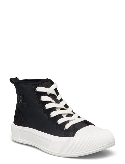 Se Lauren Ralph Lauren Dakota Canvas & Suede High-Top Sneaker Lauren Ralph Lauren Black ved Booztlet