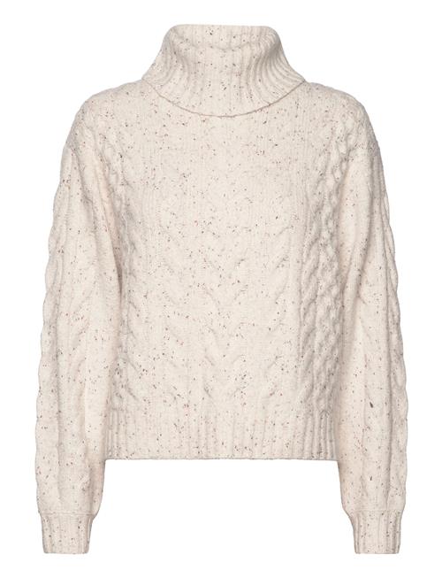 Se Tom Tailor Knit Roll-Neck Pullover Tom Tailor Cream ved Booztlet