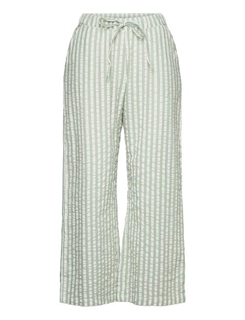 Se Lindex Trousers Pyjama Seersucker Lindex Green ved Booztlet