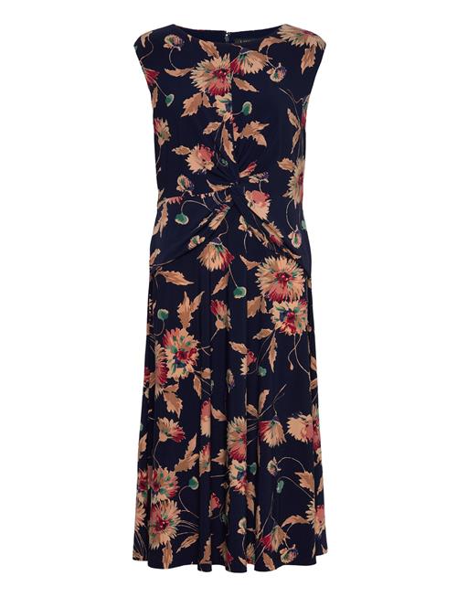 Lauren Ralph Lauren Floral Twist-Front Stretch Jersey Dress Lauren Ralph Lauren Navy