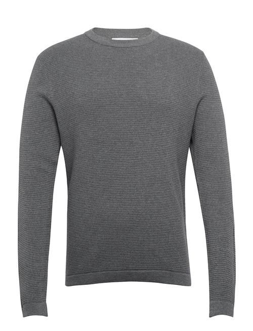 Selected Homme Slhrocks Ls Knit Crew Neck W Selected Homme Grey