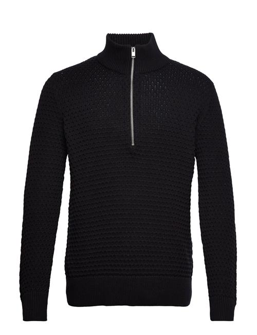 Se Selected Homme Slhremy Ls Knit All Stu Half Zip W Camp Selected Homme Black ved Booztlet